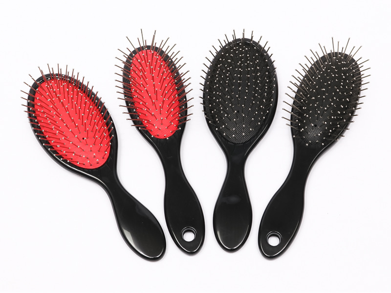 Plastic paddle head massage hairbrush