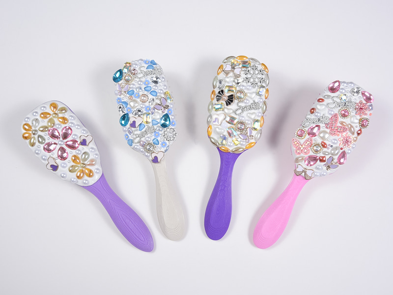 Jewelry Bling Oval Detangling Hair Brush