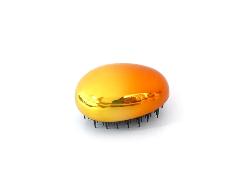 Egg Shaped Electroplated Mini Detangling Hair Brush