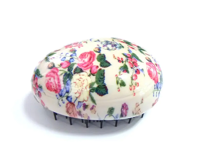 Kids Transparent Lavender Colored Detangler Egg Small Hair Brush