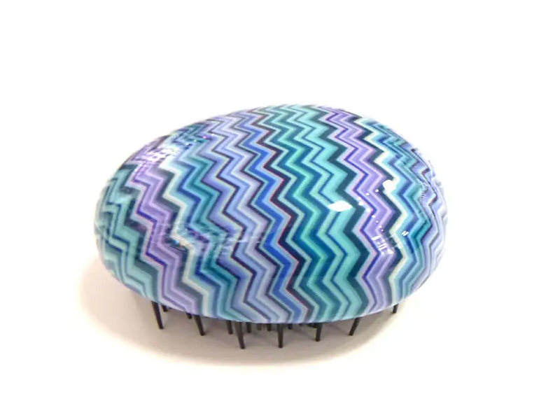 Kids Transparent Lavender Colored Detangler Egg Small Hair Brush