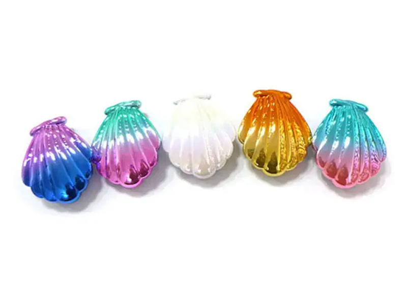 Shell Shaped Electroplated Mini Detanging Kids Hair Brrush