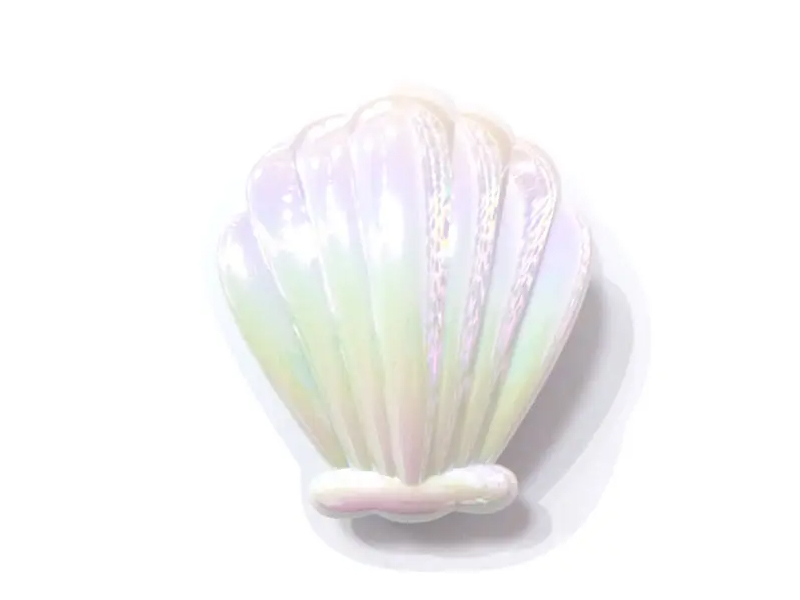 Shell Shaped Electroplated Mini Detanging Kids Hair Brrush