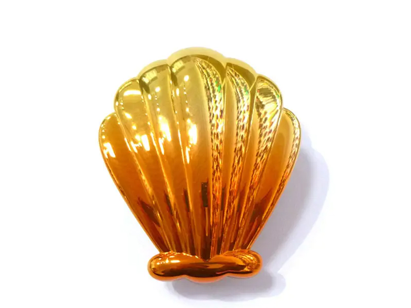 Shell Shaped Electroplated Mini Detanging Kids Hair Brrush