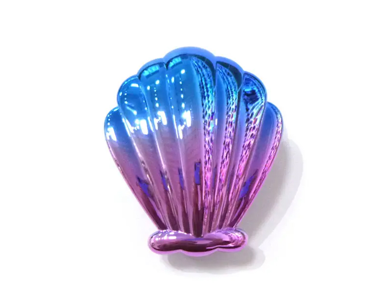 Shell Shaped Electroplated Mini Detanging Kids Hair Brrush