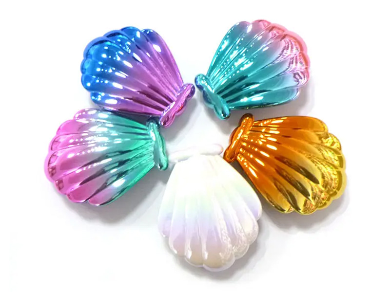 Shell Shaped Electroplated Mini Detanging Kids Hair Brrush