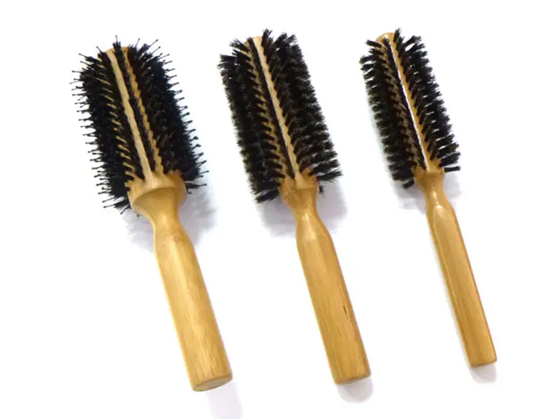 Bamboo Boar Bristle Round Hair Styling Brush