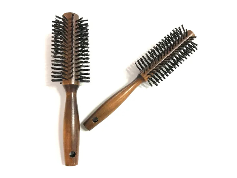 Bamboo Bristle Dye Round Synthetic Hair Brush