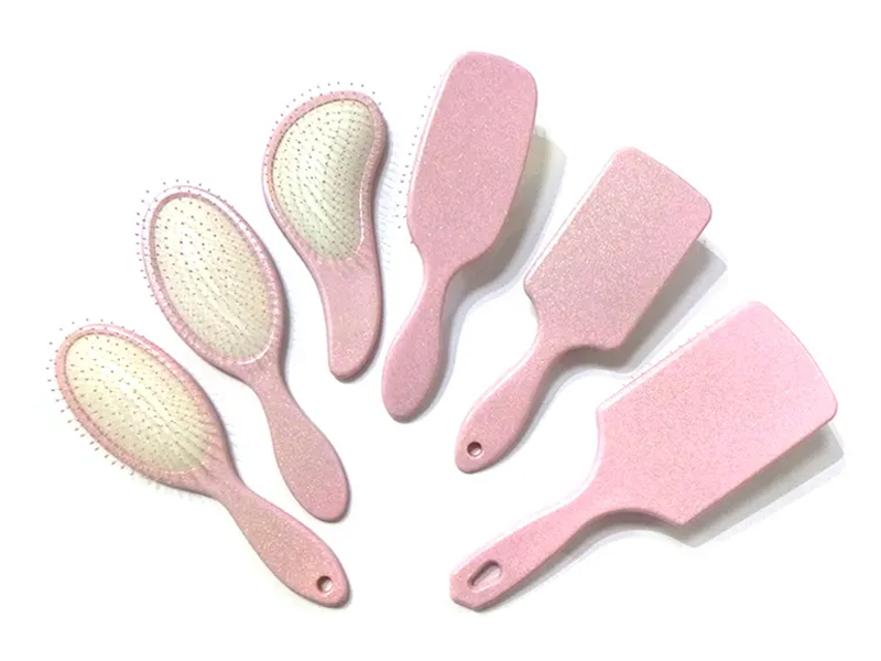 Pink Plastic Fancy Paddle Hair Brush