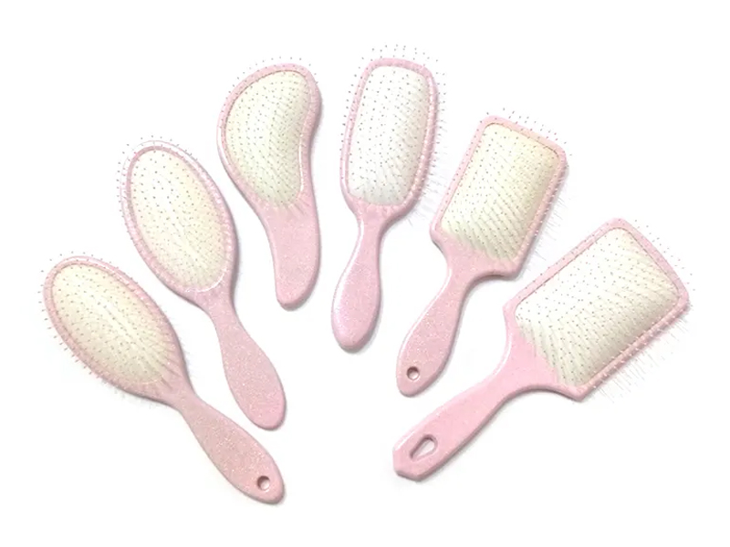 Pink Plastic Fancy Paddle Hair Brush