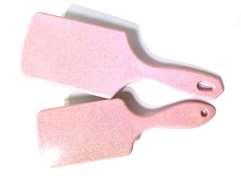 Pink Plastic Fancy Paddle Hair Brush