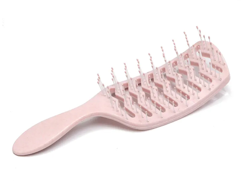 Pink Plastic Portable Abs Eco-friendly Waterproof Detangling Hair Brush