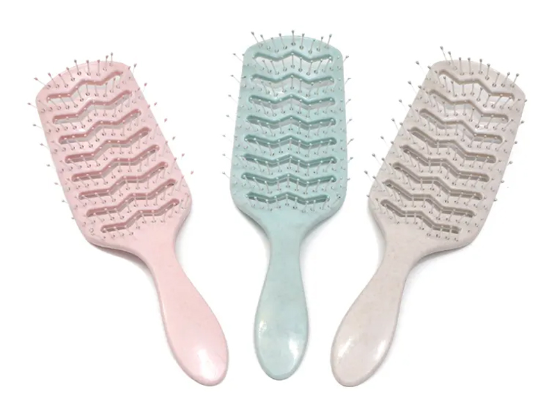 Pink Plastic Portable Abs Eco-friendly Waterproof Detangling Hair Brush