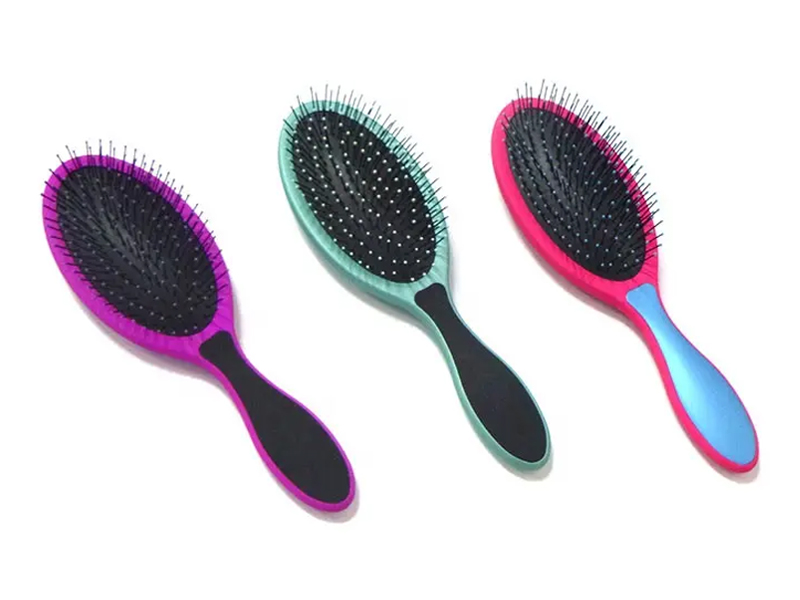 360 Tangle Multi Color Oval Black Wave Hair Brush Denman