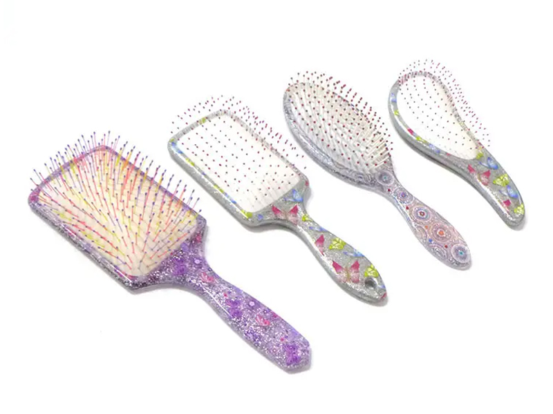 Mini Soft Touch Plastic Detangling Hair Brush