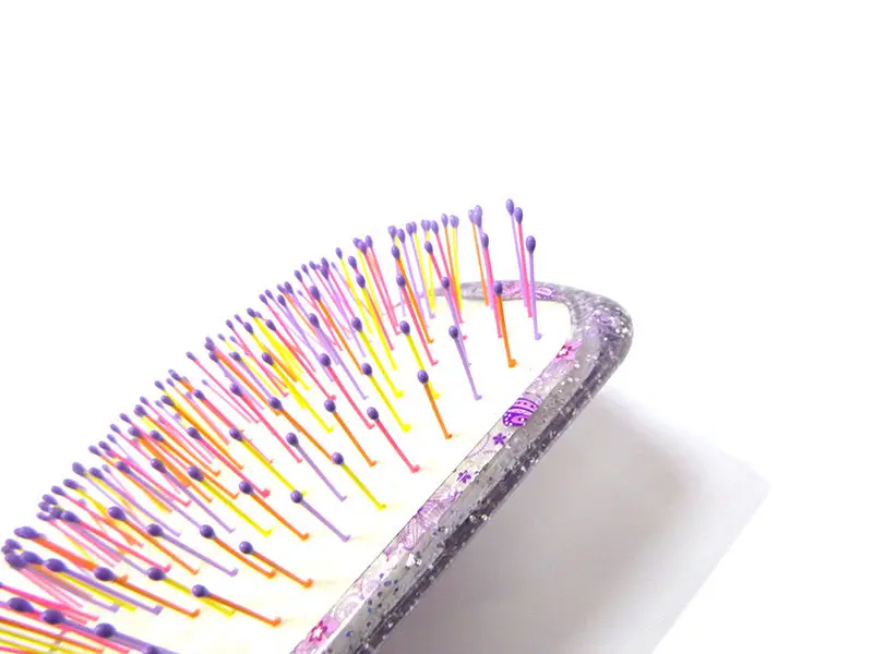 Mini Soft Touch Plastic Detangling Hair Brush