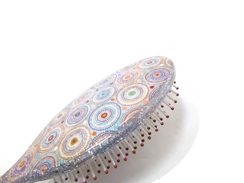 Mini Soft Touch Plastic Detangling Hair Brush
