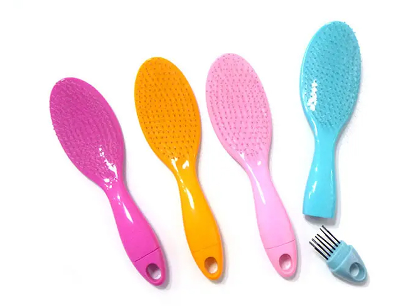 Self-cleaning Candy Color Detangling Hair Brush