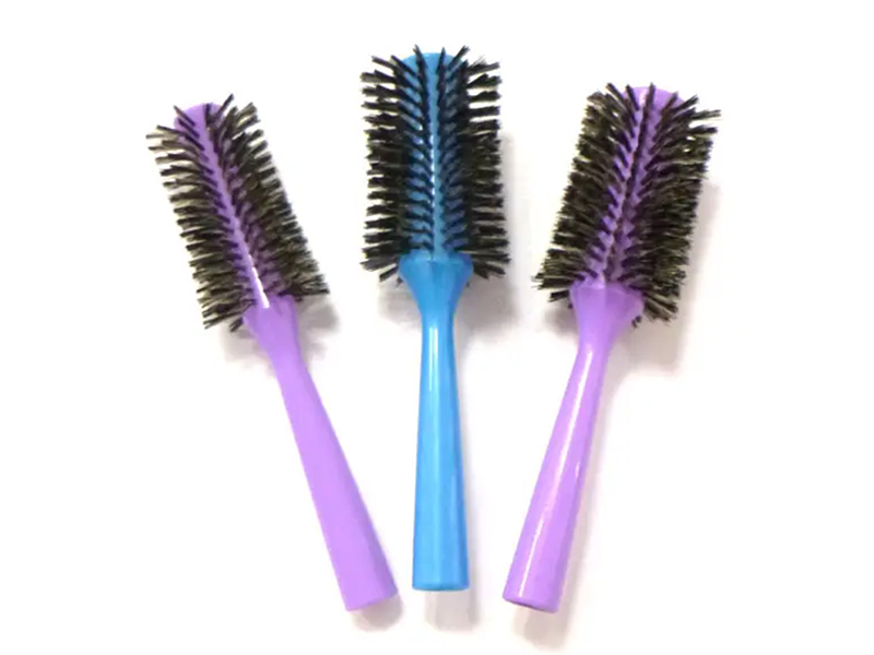 Round Colorful Nylon & Boar Bristle Hair Styling Hair Brush