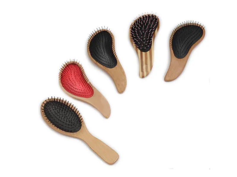 Wooden Cushion Pins Hair Brush