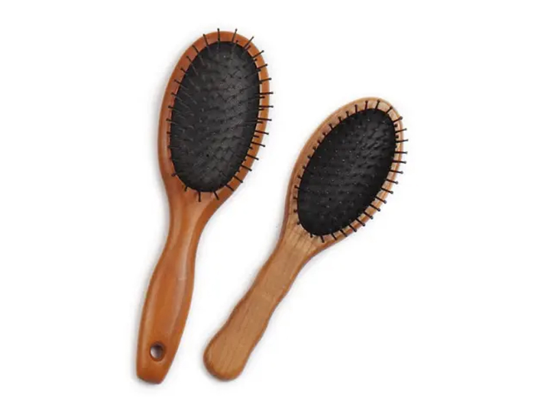 Wooden Cushion Pins Hair Brush