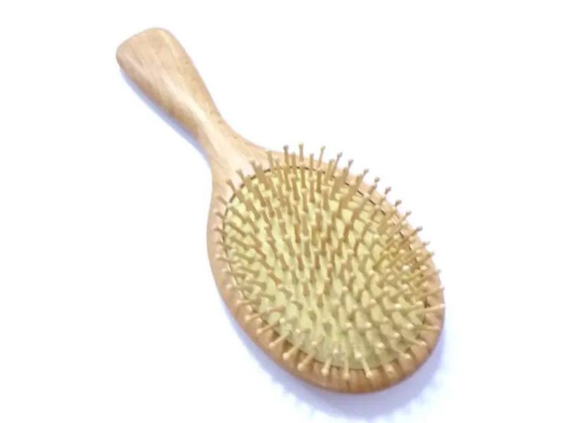 Wooden Detangling Oval Boar Bristle Hair Brush