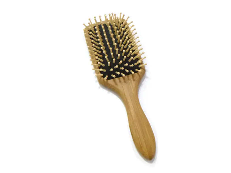 100% Natural Beech Single Piece Wood Hair Brush